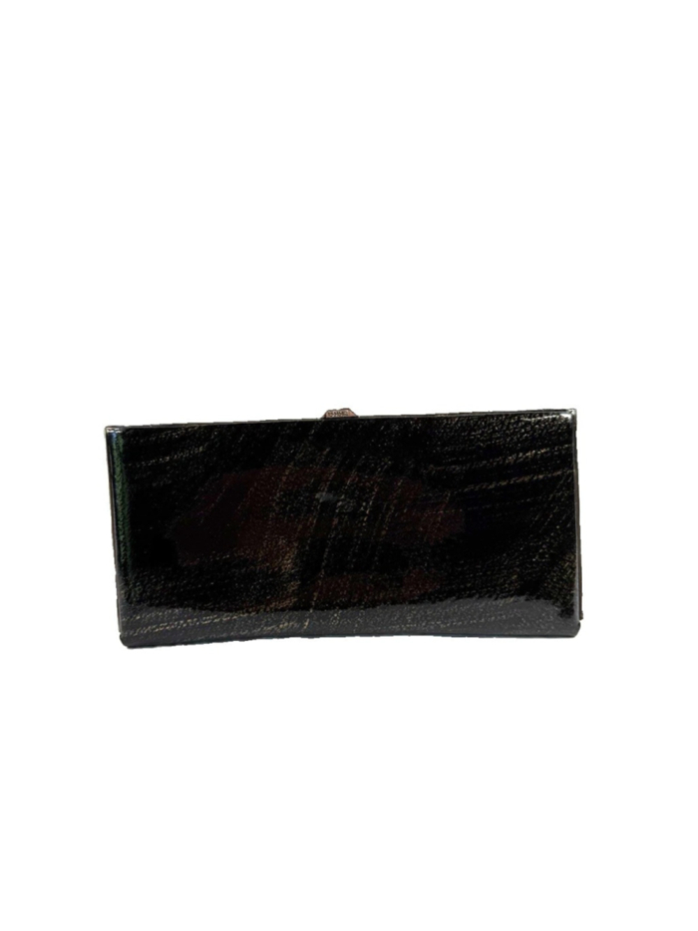 Lodis Leather Clutch Wallet Purse Black Embossed